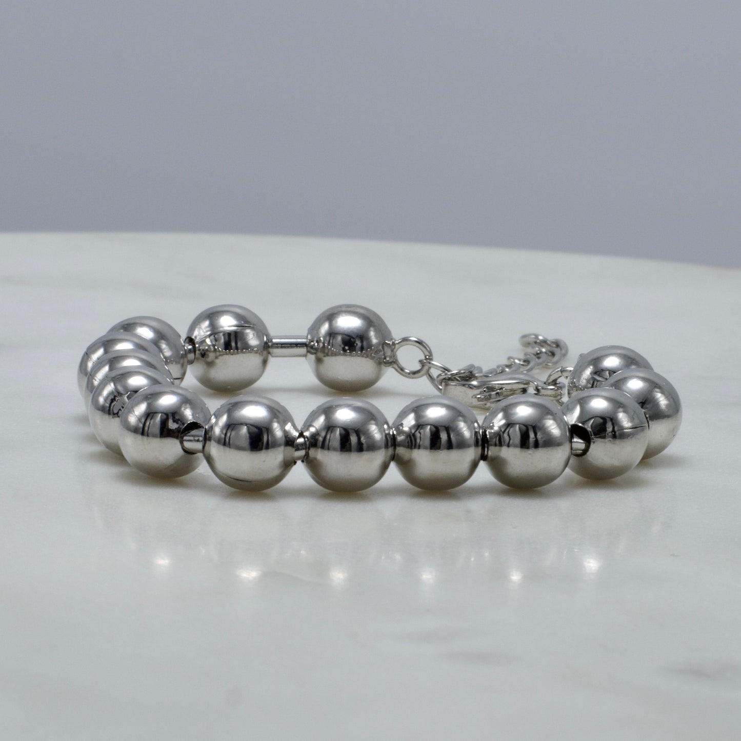Pulsera en Cadena Militar Plateada 8mm