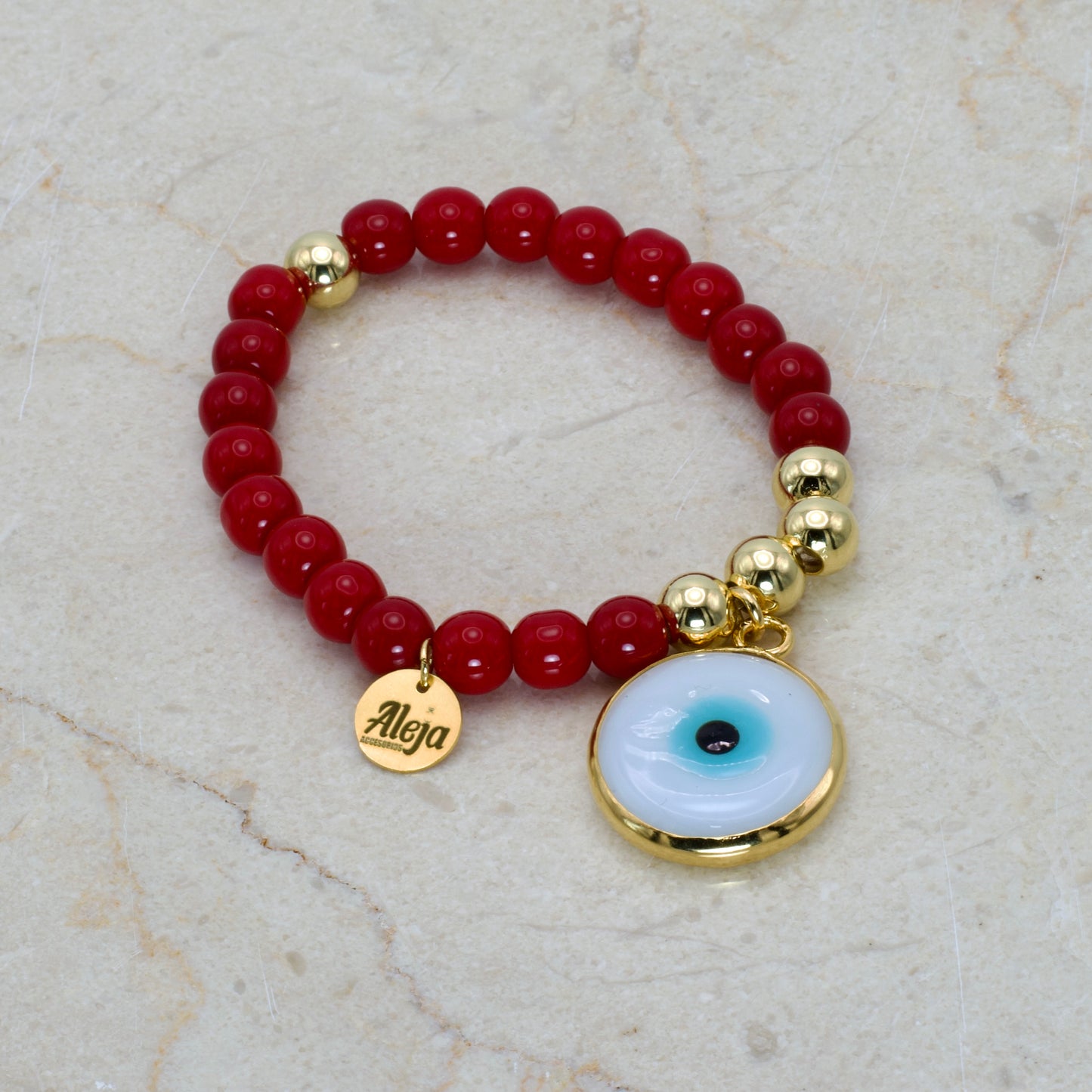 Pulsera Roja con Ojo Turco