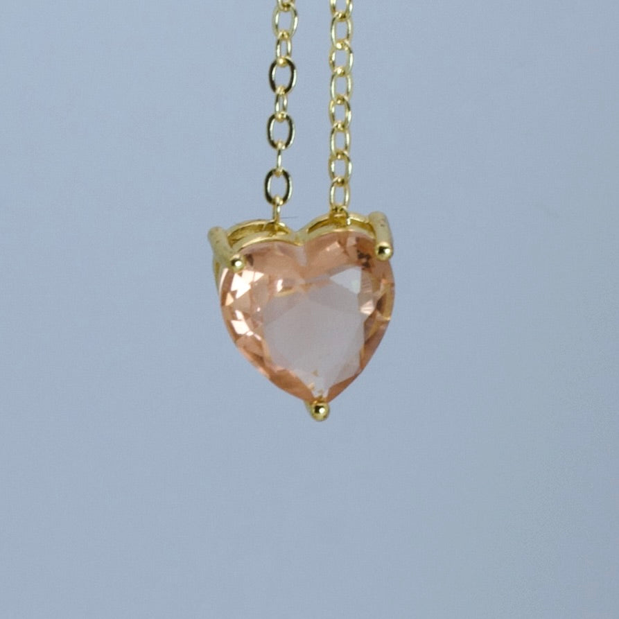 Cadena con Corazón de Zirconias