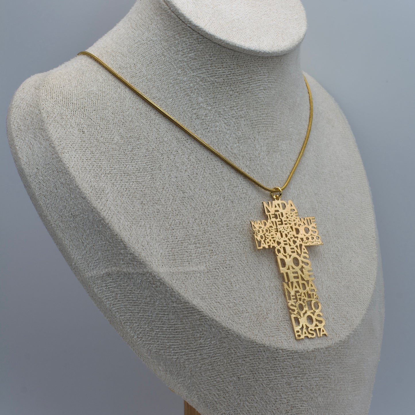 Cadena Maxi Cruz Santa Teresa de Jesús de Tejido Serpiente