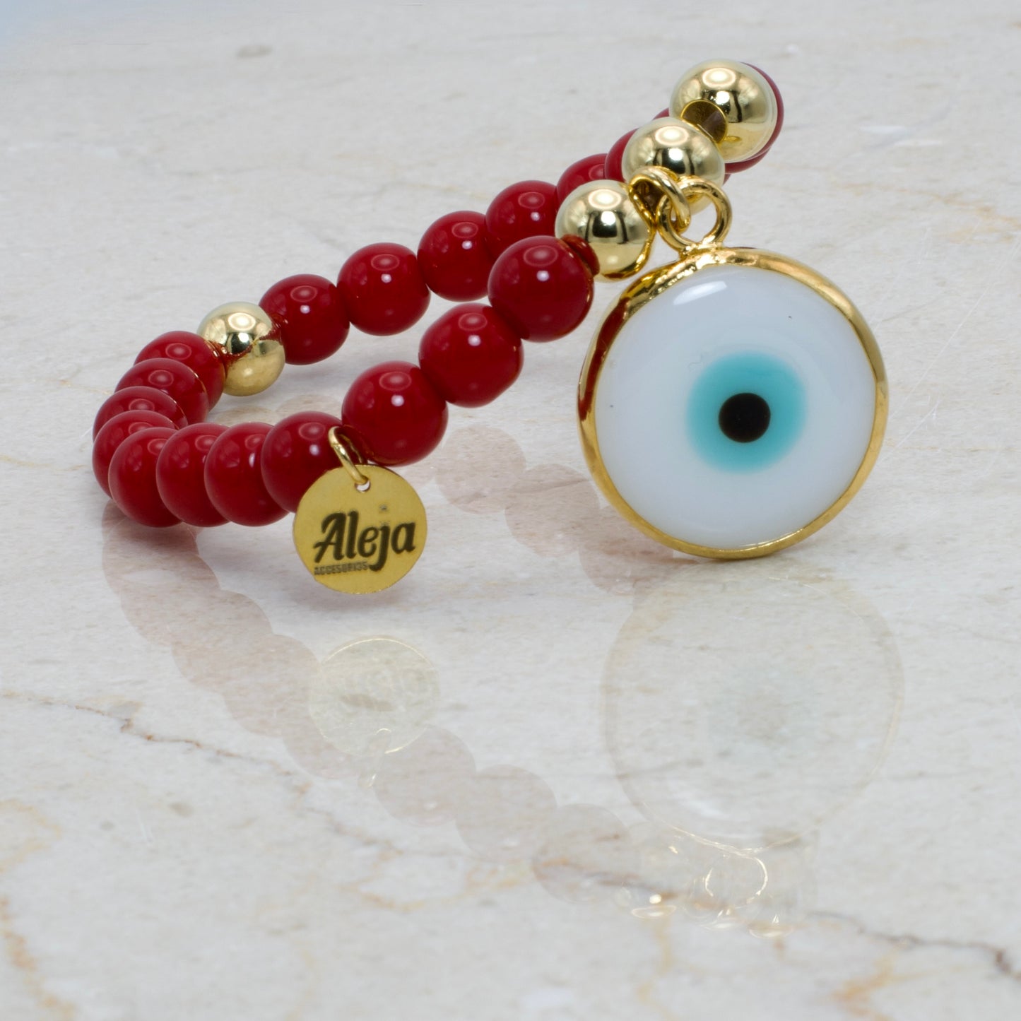 Pulsera Roja con Ojo Turco