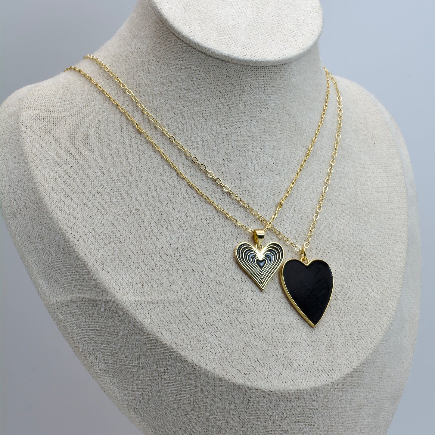Cadena con Corazón Negro