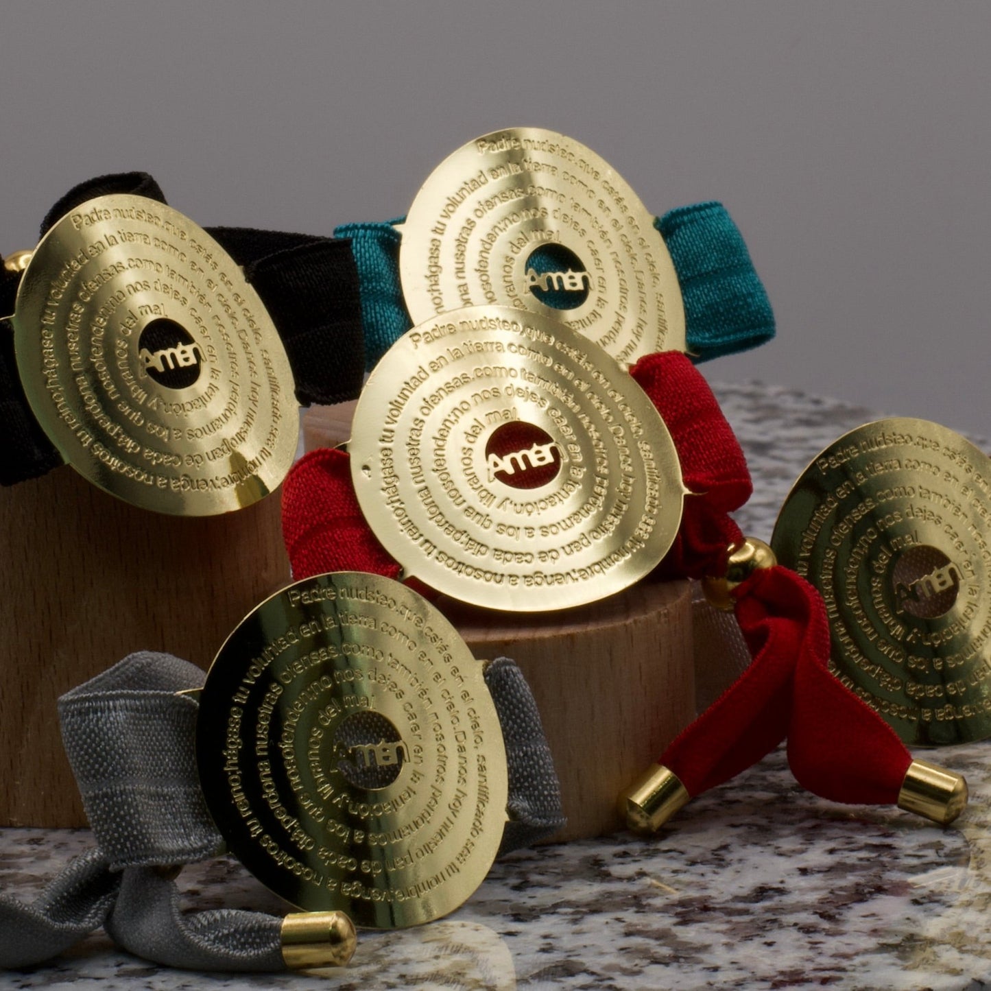 Pulsera Elástica Padre Nuestro en Goldfilled