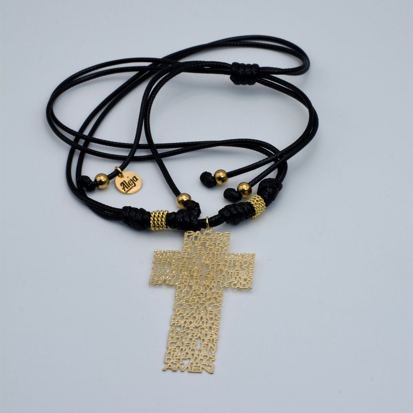 Collar Maxi Cruz Padre Nuestro Ajustable