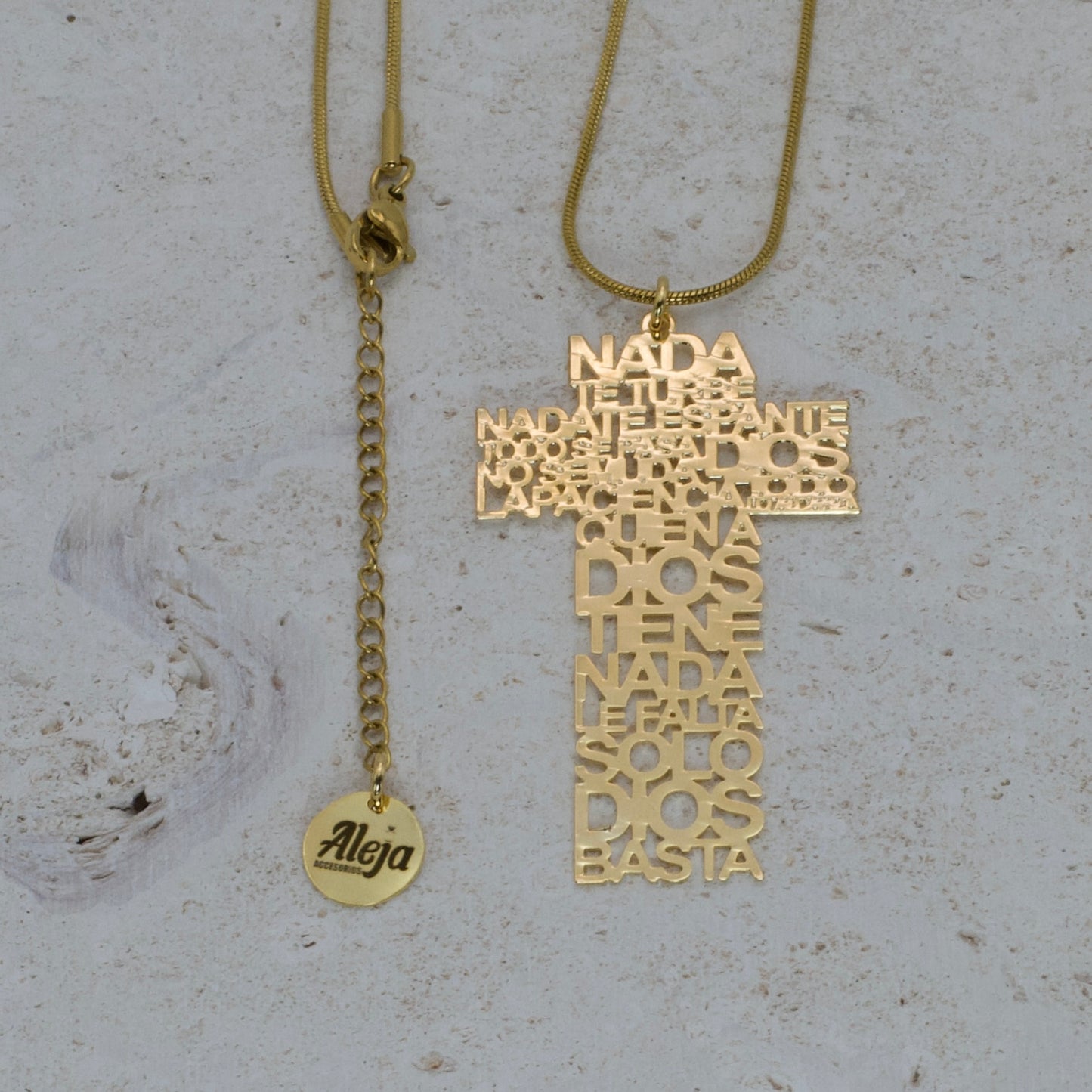 Cadena Maxi Cruz Santa Teresa de Jesús de Tejido Serpiente