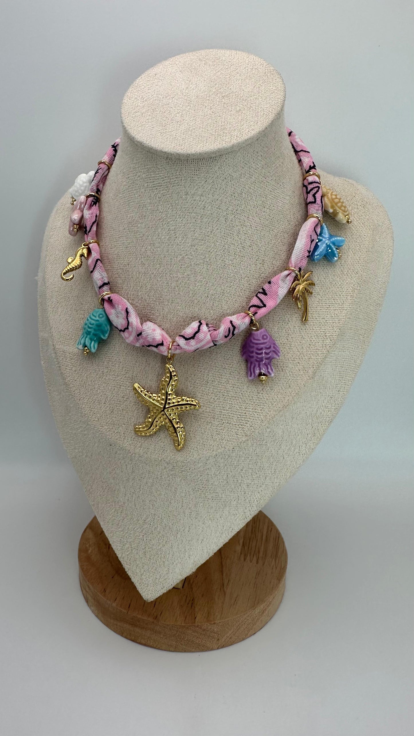 Collar Bandana Rosa