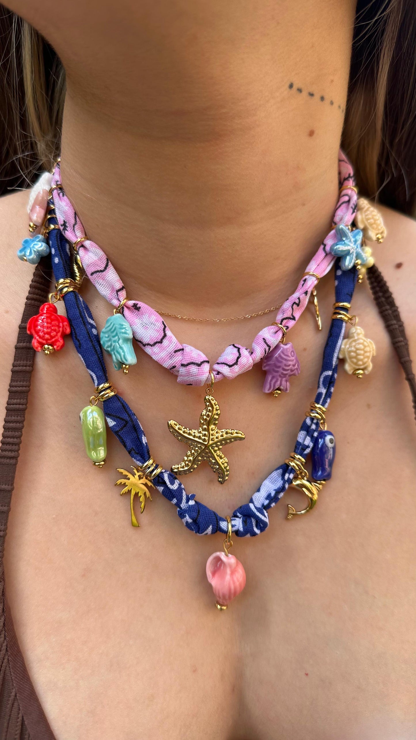 Collar Bandana Rosa