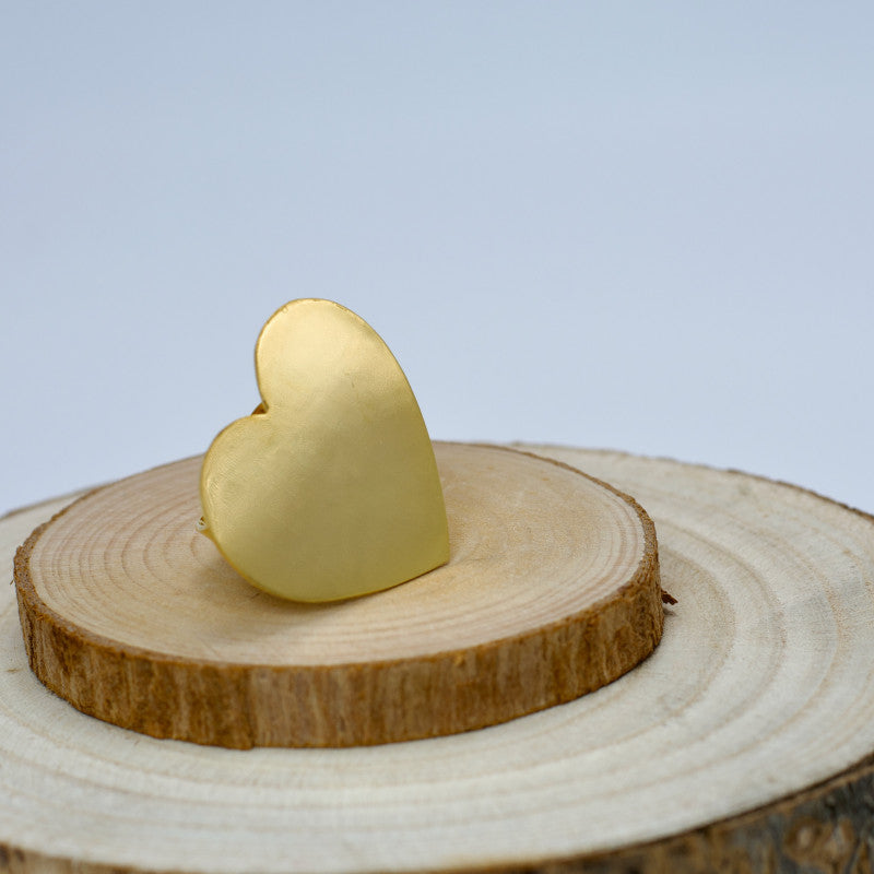 Anillo Corazón en Baño de Oro