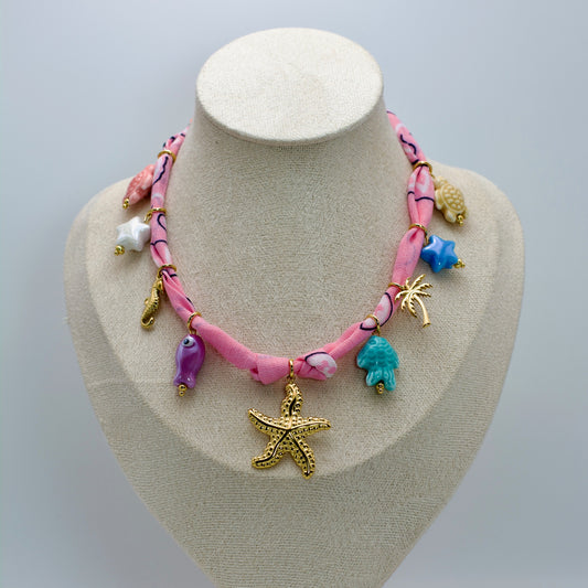 Collar Bandana Rosa