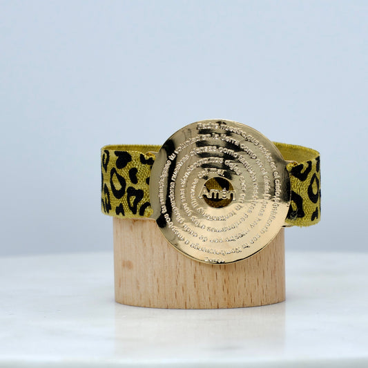 Pulsera Elástica Padre Nuestro en Goldfilled