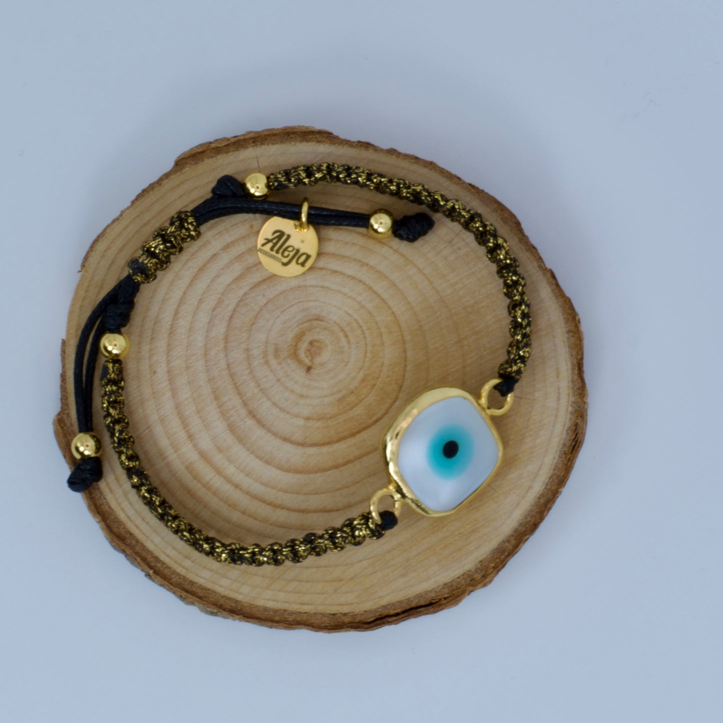 Pulsera Ojo Turco tejido macramé