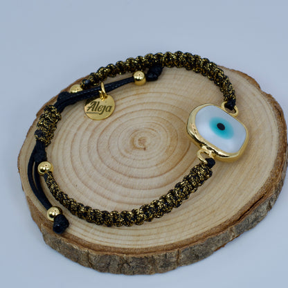 Pulsera Ojo Turco tejido macramé