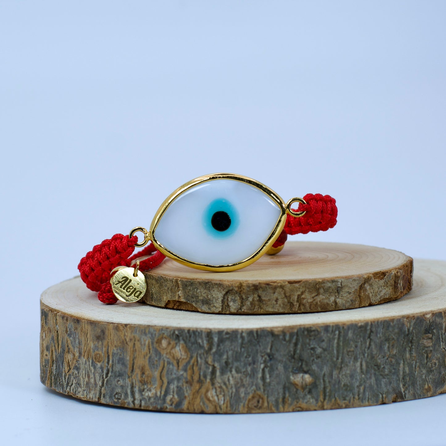 Pulsera Macramé Rojo con Ojo Turco