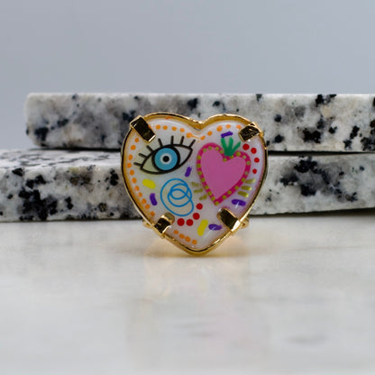 Anillo Corazón Místico