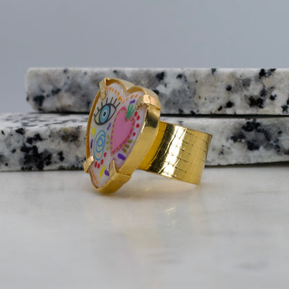 Anillo Corazón Místico