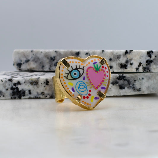 Anillo Corazón Místico