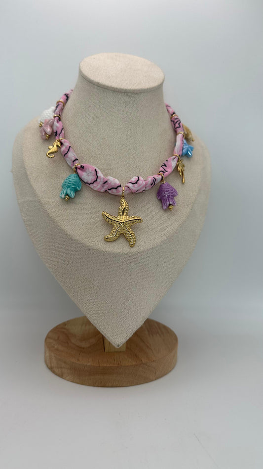 Collar Bandana Rosa
