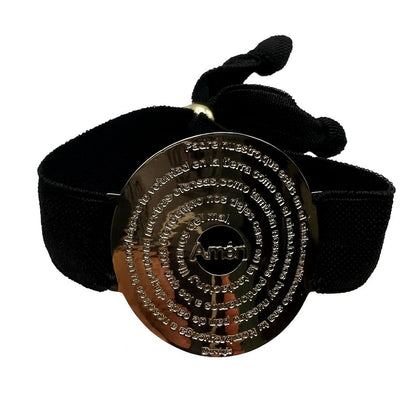 Pulsera Elástica Padre Nuestro en Goldfilled