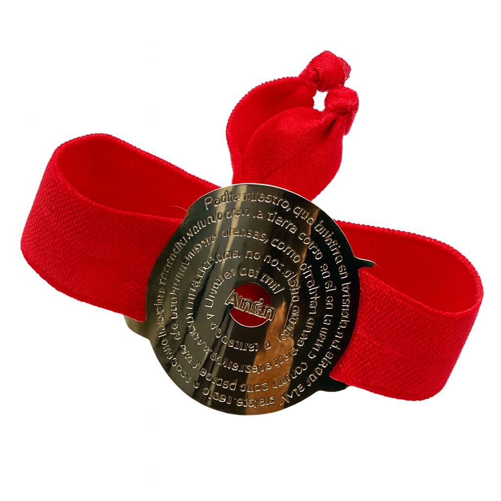 Pulsera Elástica Padre Nuestro en Goldfilled