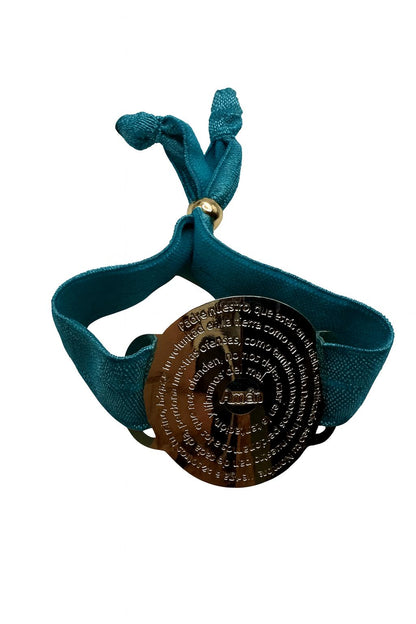 Pulsera Elástica Padre Nuestro en Goldfilled