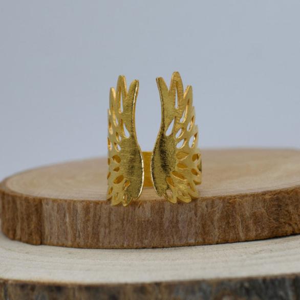 Anillo Alas de Ángel en Baño de Oro