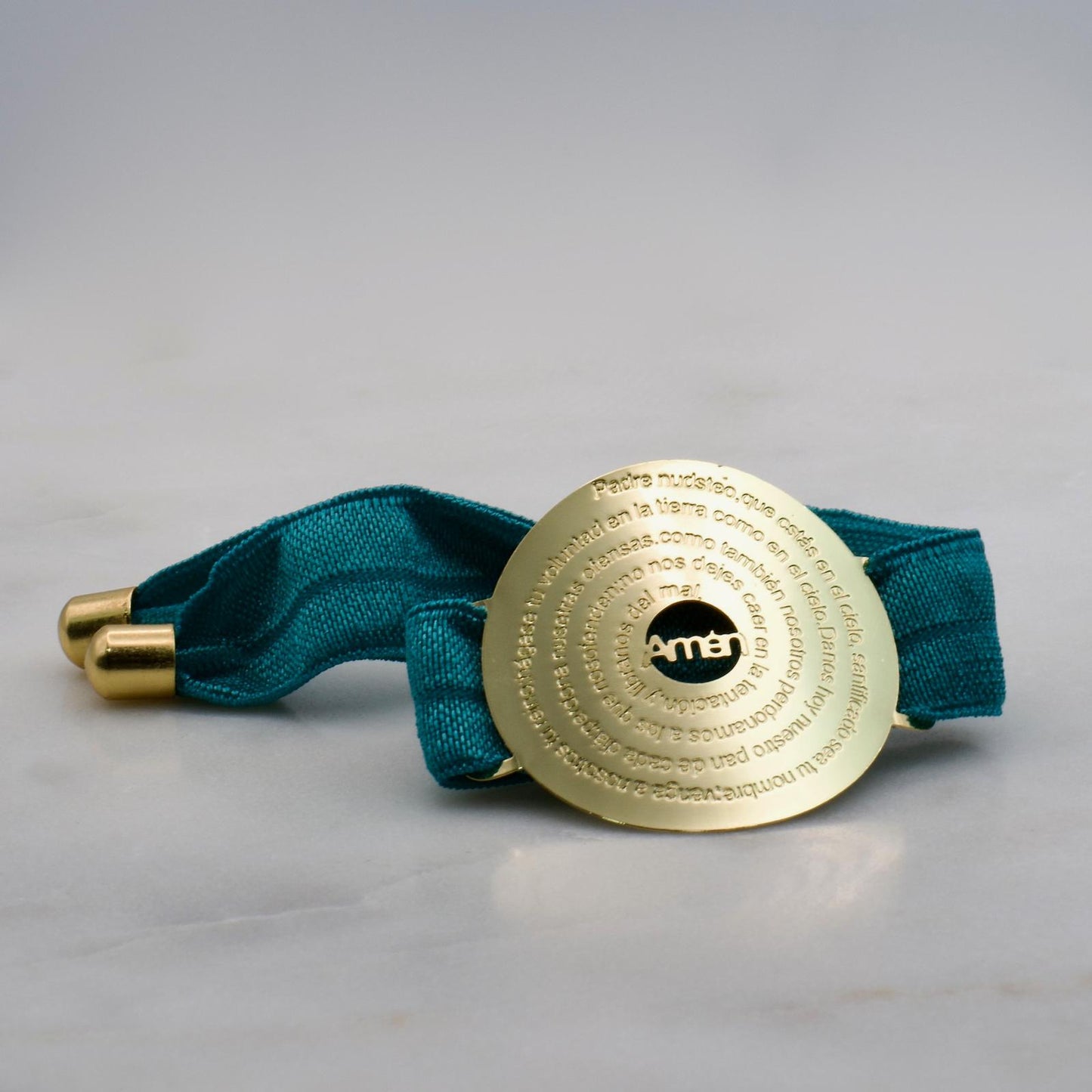 Pulsera Elástica Padre Nuestro en Goldfilled