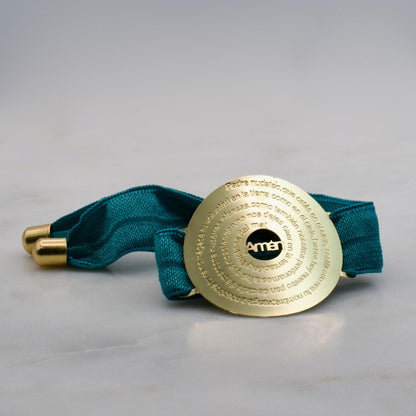 Pulsera Elástica Padre Nuestro en Goldfilled