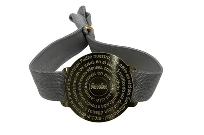 Pulsera Elástica Padre Nuestro en Goldfilled